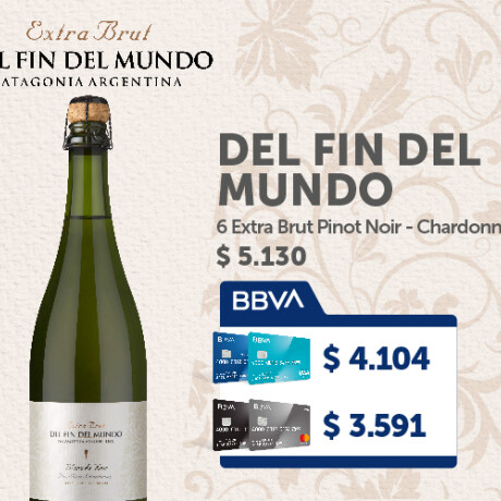 Caja 6 Espumante Extra Brut Del Fin del Mundo Caja 6 Espumante Extra Brut Del Fin del Mundo
