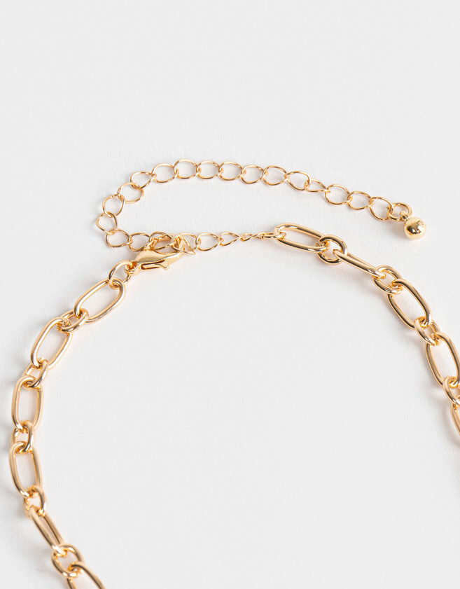 Collares Cortos Con corazón Collar Corto Con Corazones - Dorado