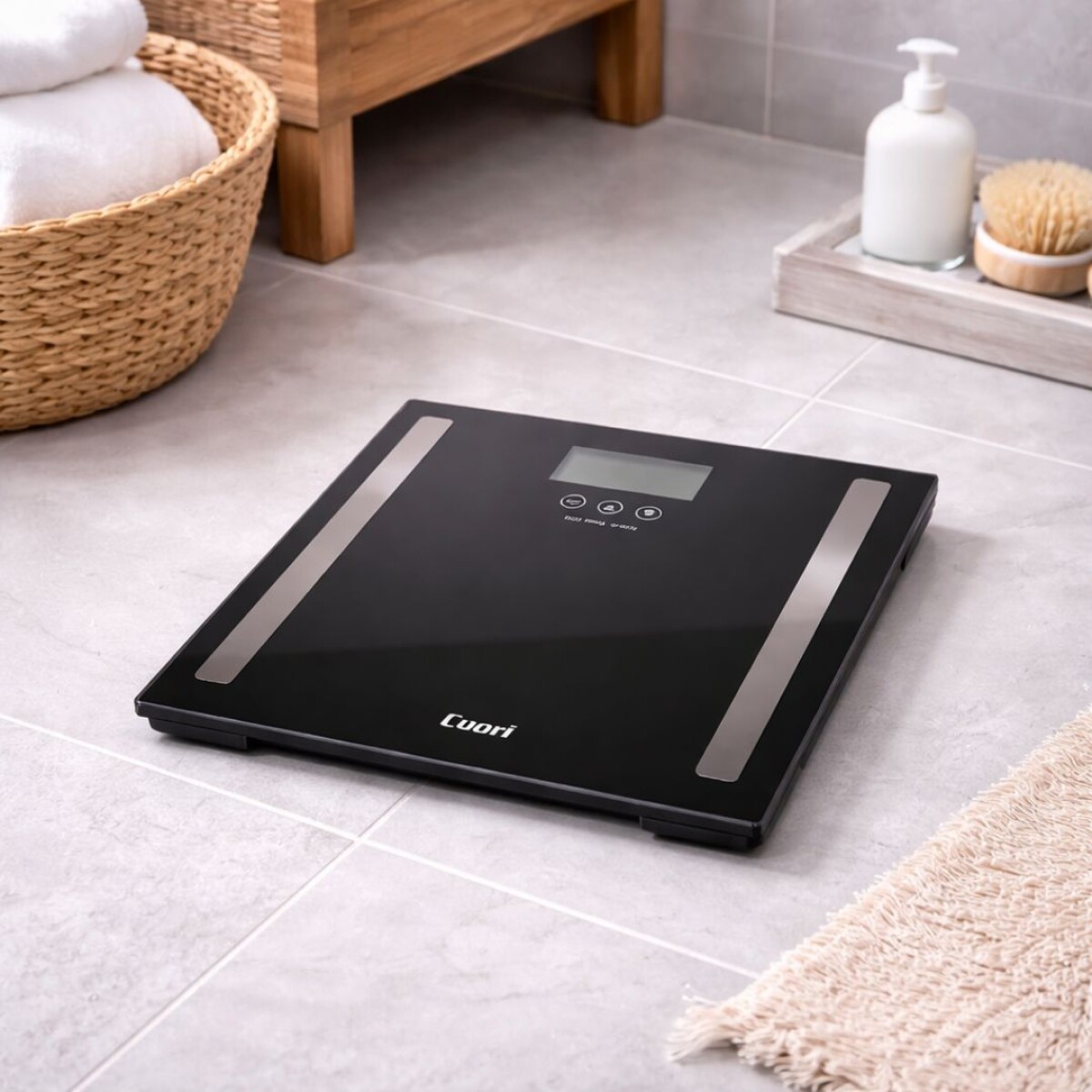 BALANZA DE BAÑO DIGITAL CUORI CUO 9360 - NEGRO 