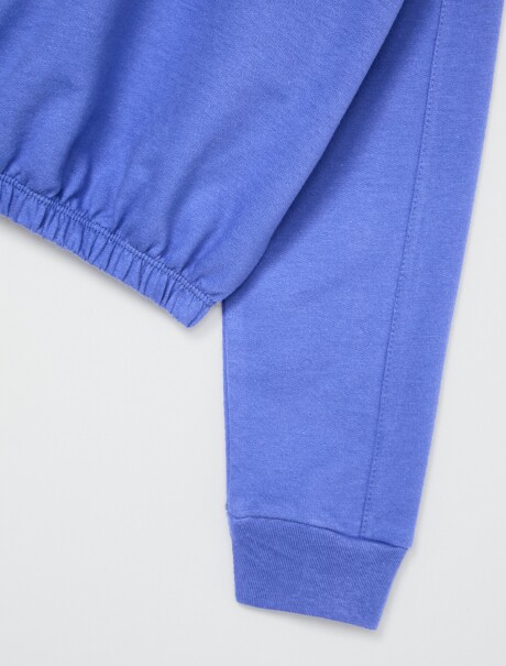 BUZO INFANTIL CON PUÑOS AZUL