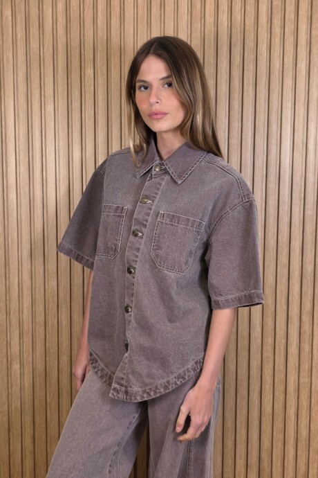 Sobrecamisa Sol Denim Tostado
