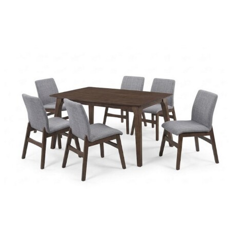JUEGO DE COMEDOR MESA + 6 SILLAS AVON MARRON JUEGO DE COMEDOR MESA + 6 SILLAS AVON MARRON