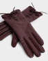 Guantes Varios Noche Guantes De Cuerina - Rojo Burdeaux