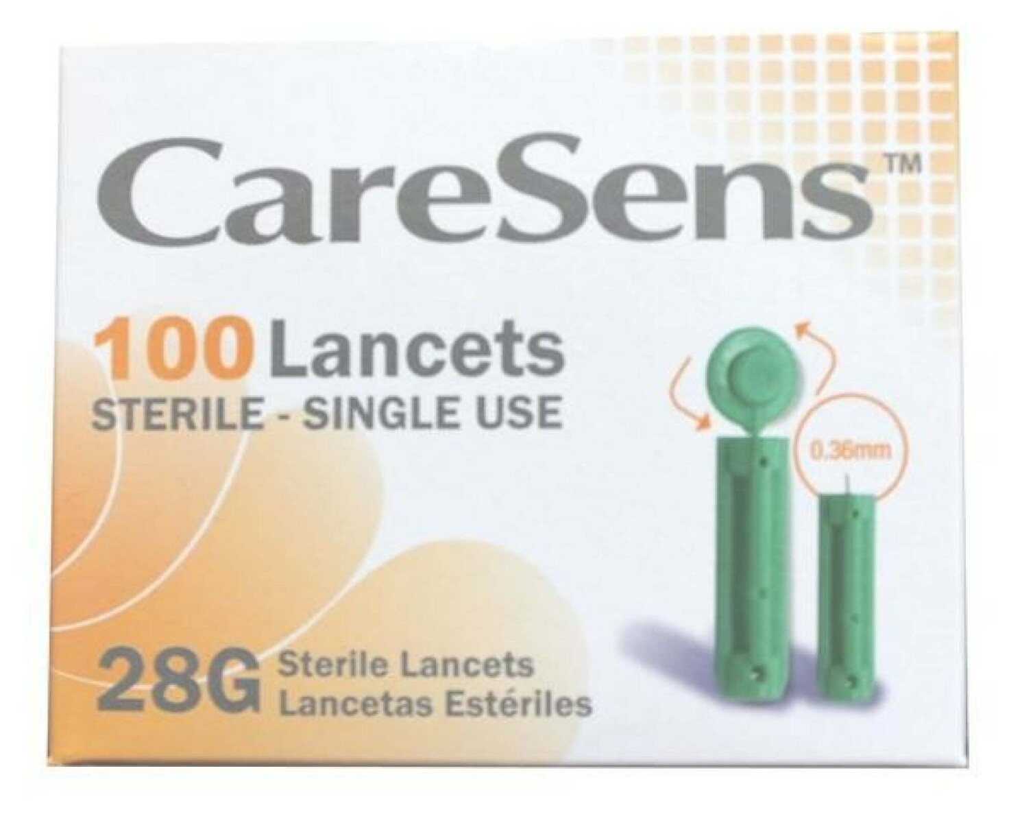 Lancetas Punción Caresens 100 Unidades 