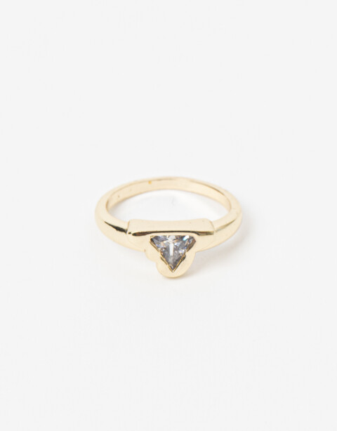 Anillos Medianos y Grandes Strass Anillo Con Strass - Dorado