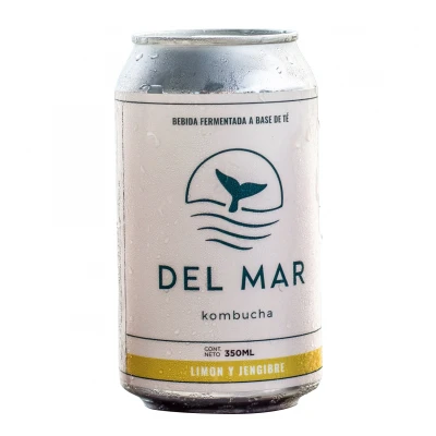 Kombucha limon y jengibre Del Mar 350ml Kombucha Del Mar Limon