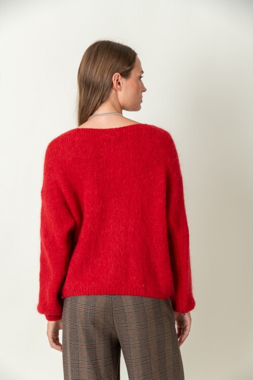 Sweater Mohair Rojo