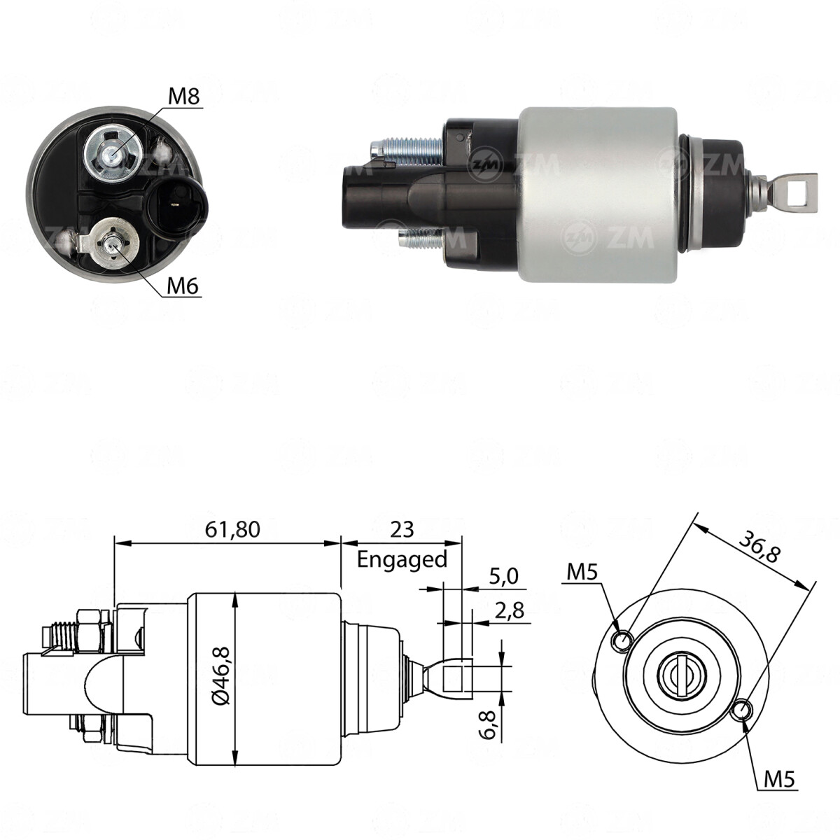 AUTOMATICO DE ARRANQUE CHEVROLET ONIX II 1.0 2021/ S/BOSCH 12V ZM 