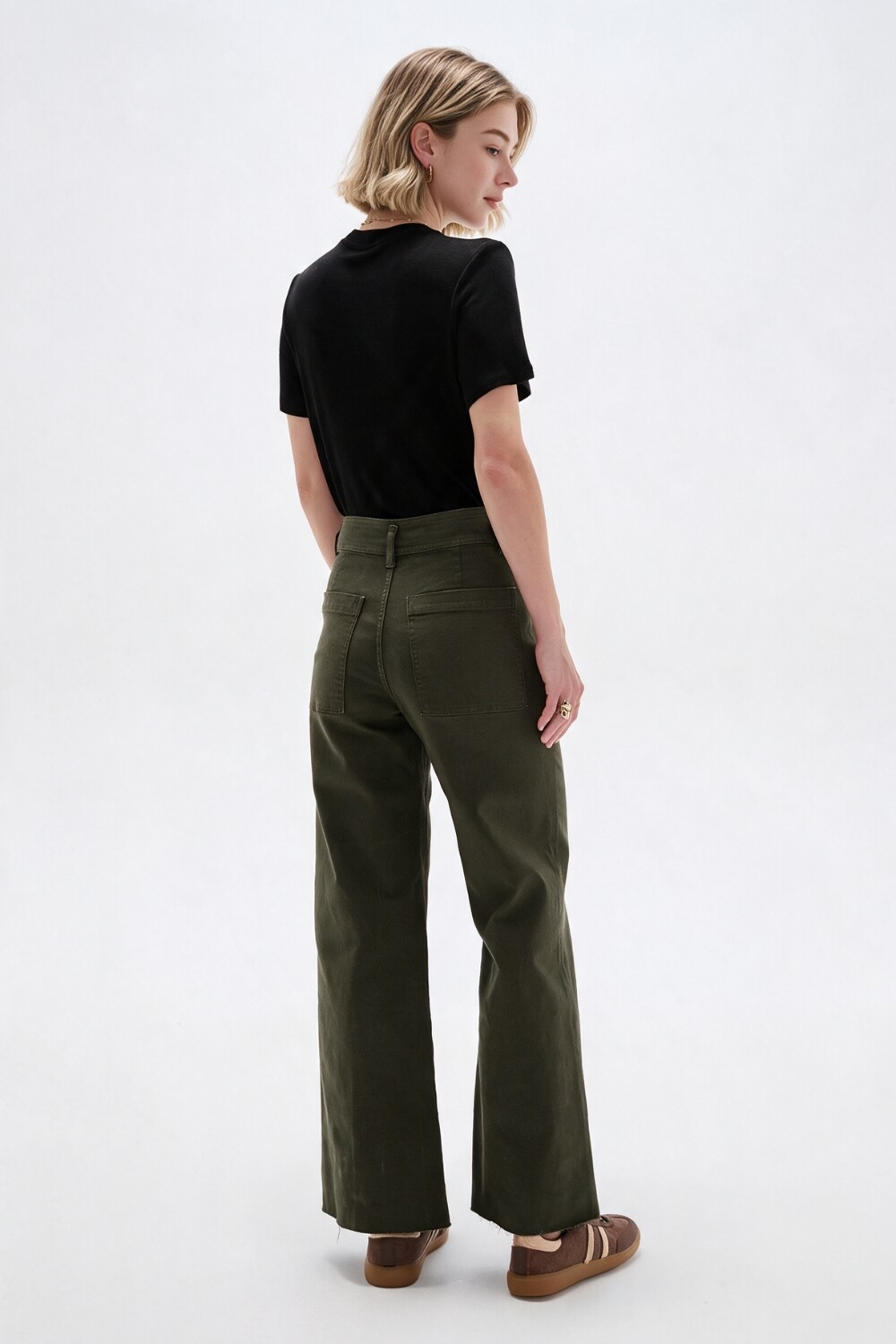 Pantalon Adeline Verde Oliva Oscuro