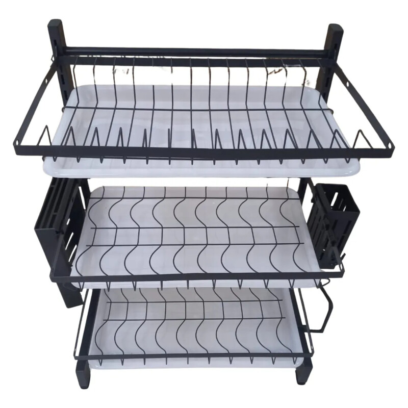Escurridor De Platos De 3 Niveles Con Bandejas De Extraíbles Escurridor De Platos De 3 Niveles Con Bandejas De Extraíbles