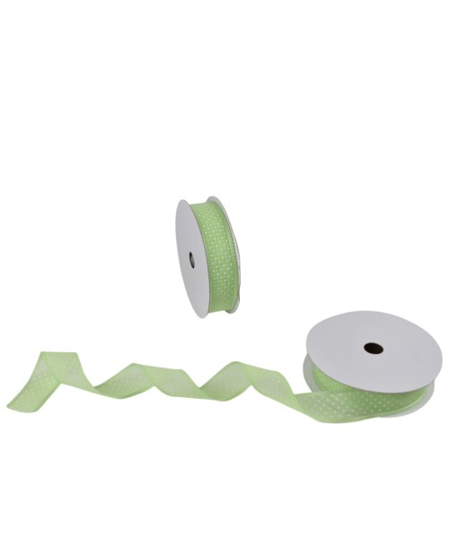 Cinta organza con puntos - 23 mts VERDE