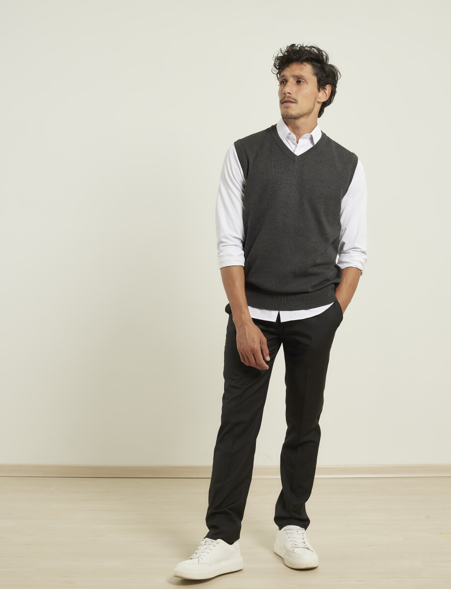 470885 CHALECO HARRINGTON LABEL Gris Oscuro