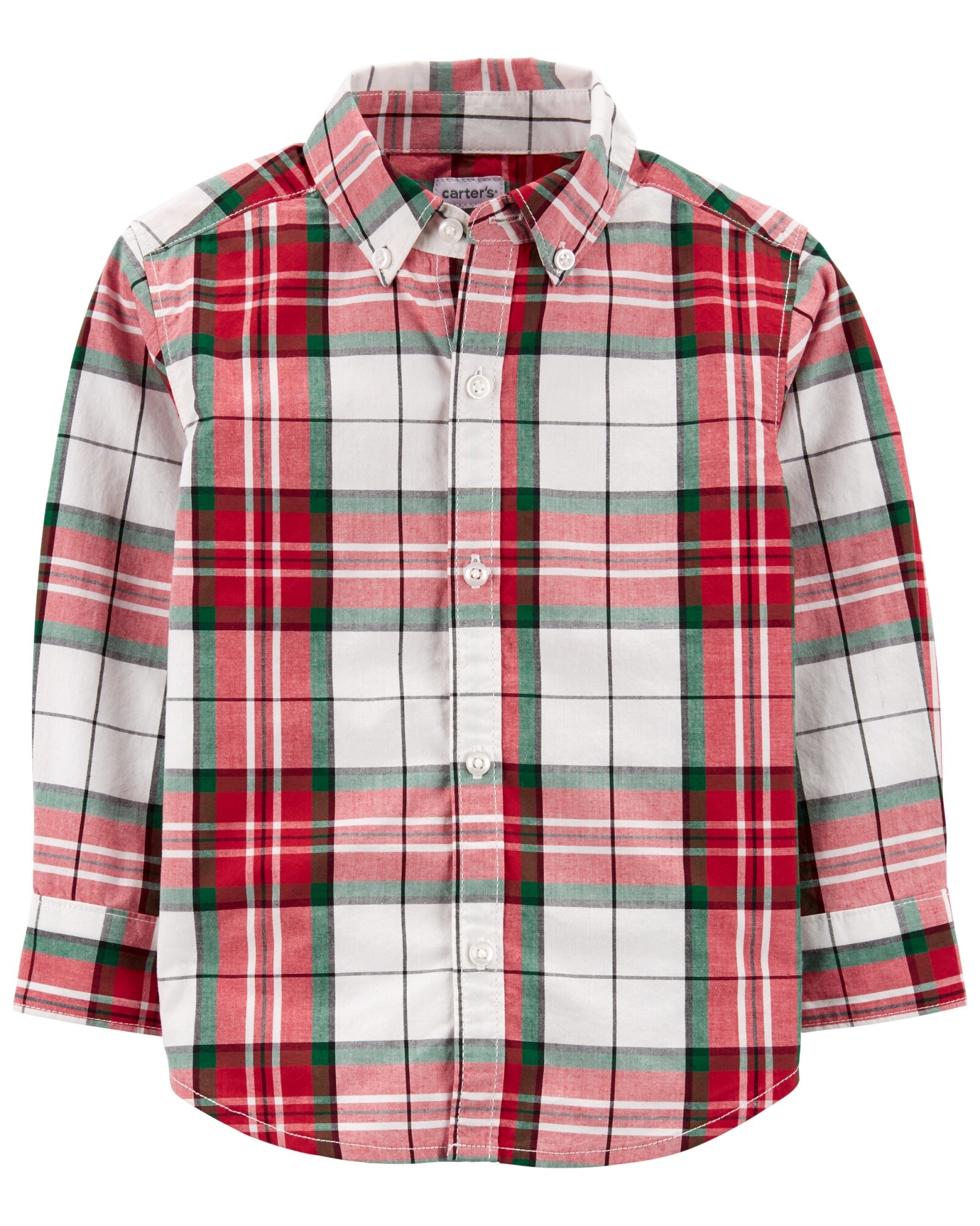 Camisa manga larga a cuadros Sin color