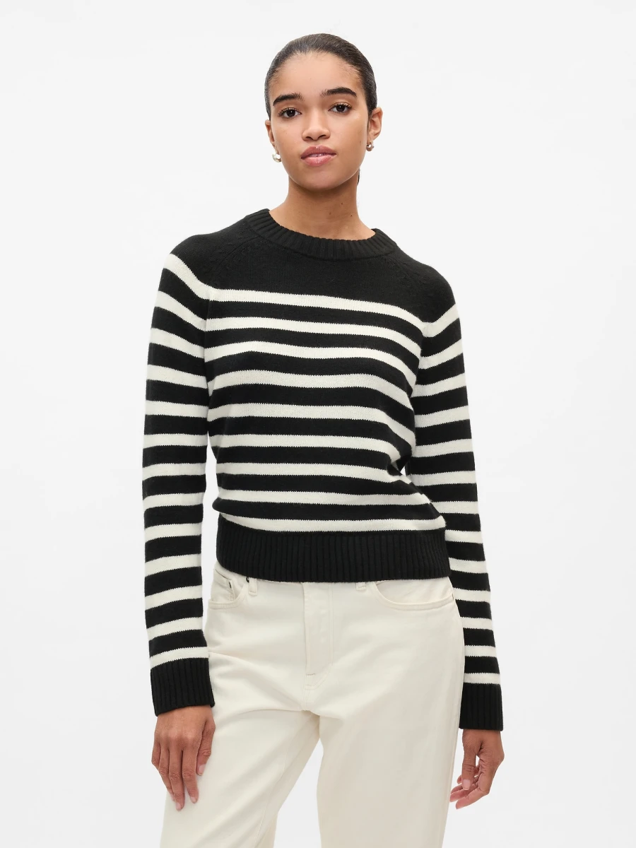 Buzo Cashsoft Cuello Redondo Mujer - Sp Breton Str Black 