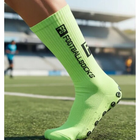 Par de Medias Deportivas Antideslizantes para Fútbol FS Verdes Flúor