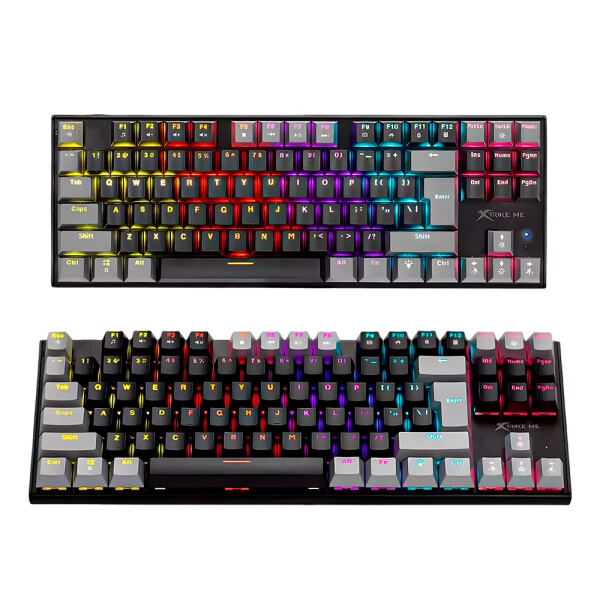 Teclado Gamer Mecánico RGB Xtrike Me GK-989B Anti-ghosting Color Negro