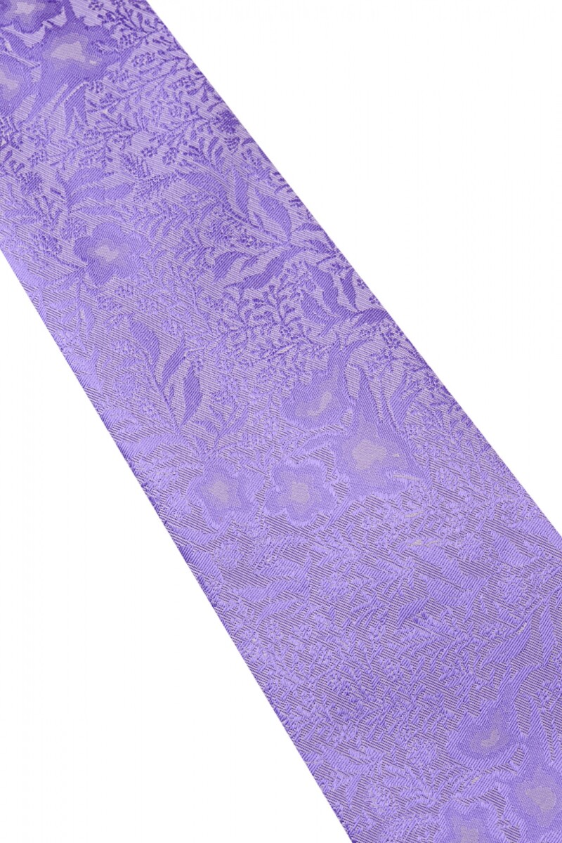 Corbata con pañuelo 8 cm LILA