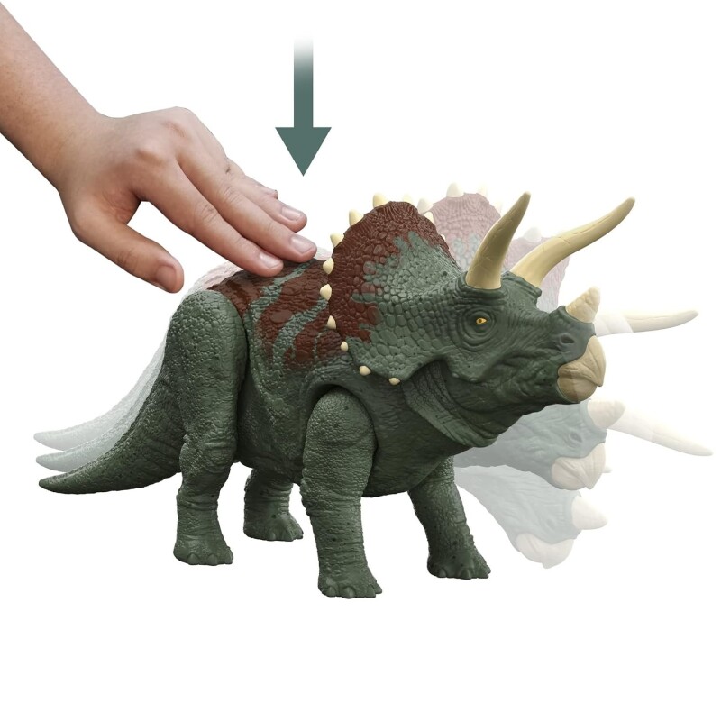 Jurassic World Triceratops Ruge y Ataca - Mattel JURASSIC WORLD - TRICERATOPS RUGE Y ATACA