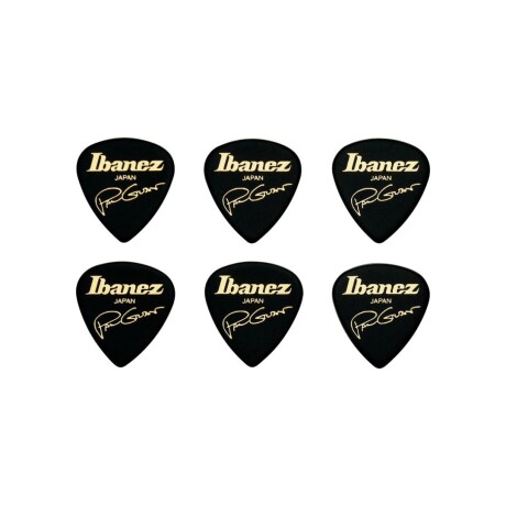 Pua Guitarra Pack Ibanez Paul Gilbert Signature Pick Black Teardrop 1.0mm 6pcs Pua Guitarra Pack Ibanez Paul Gilbert Signature Pick Black Teardrop 1.0mm 6pcs