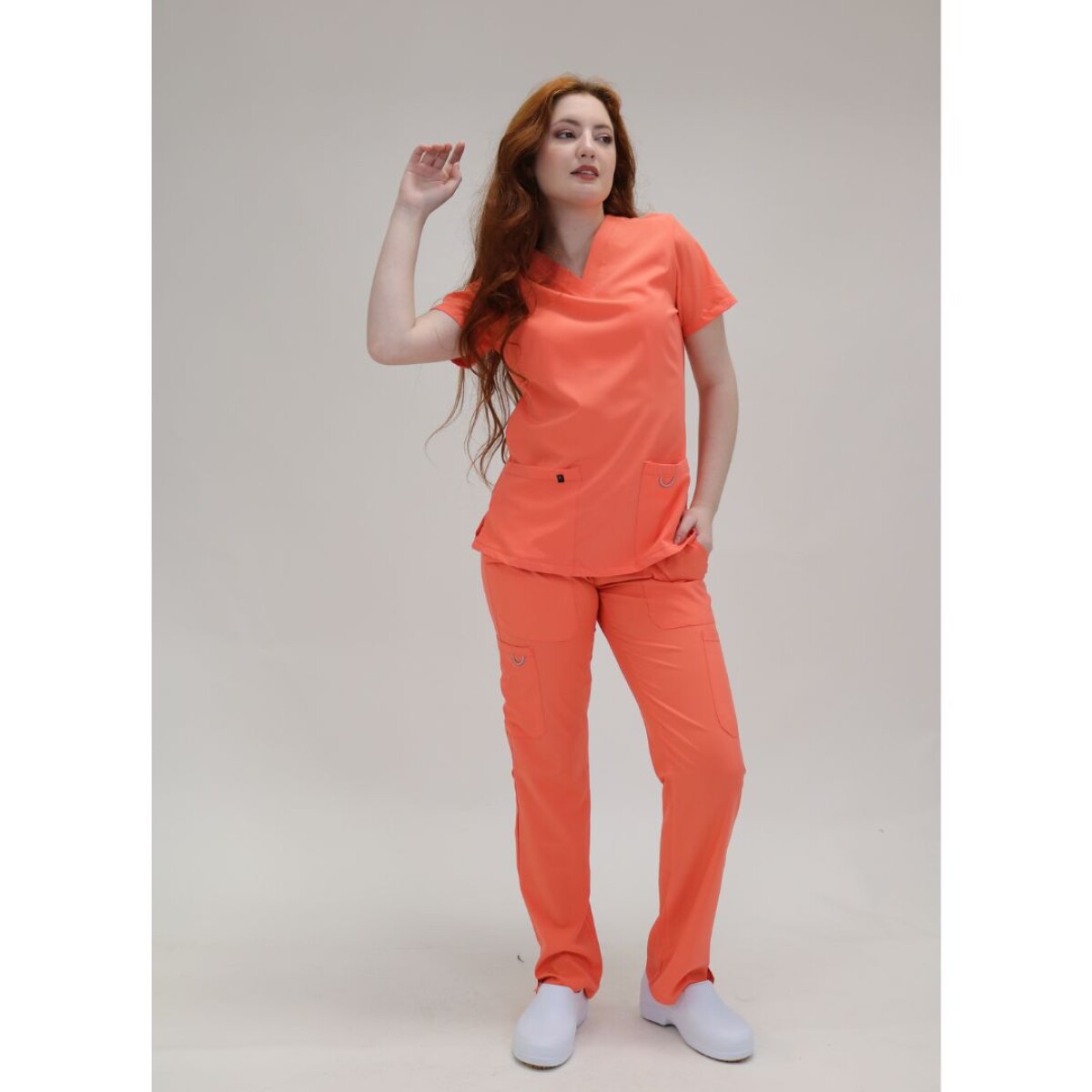 Set Médico Elastizado Dama 2 Piezas - Coral 