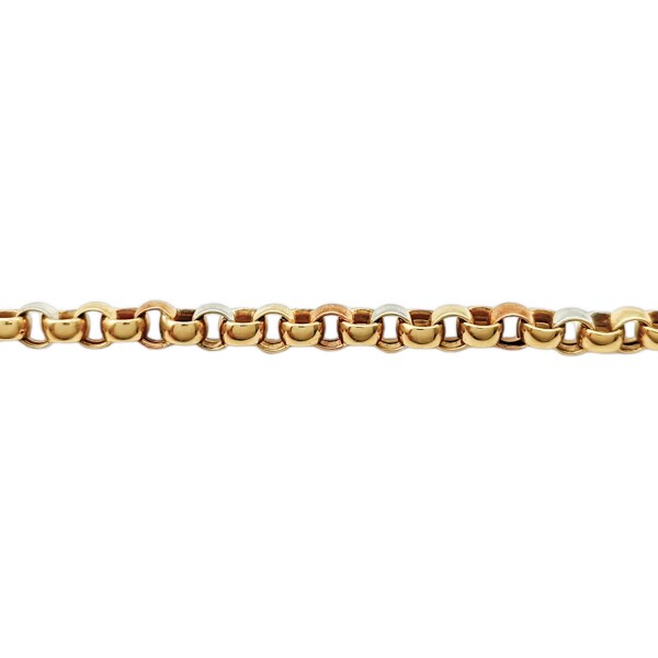 Pulsera Rolo Tricolor -Oro bajo-Sin Piedra-PU8033 sinpiedra