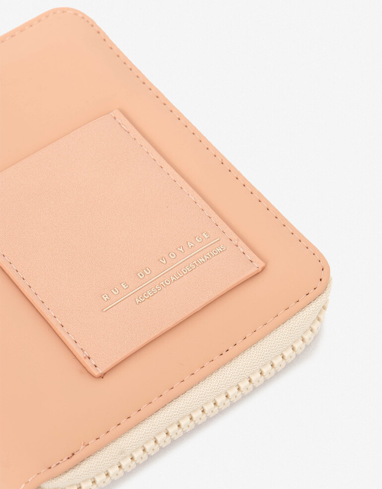 Tarjeteros Portapasaporte Rue Due Voyage - Rosa Piel