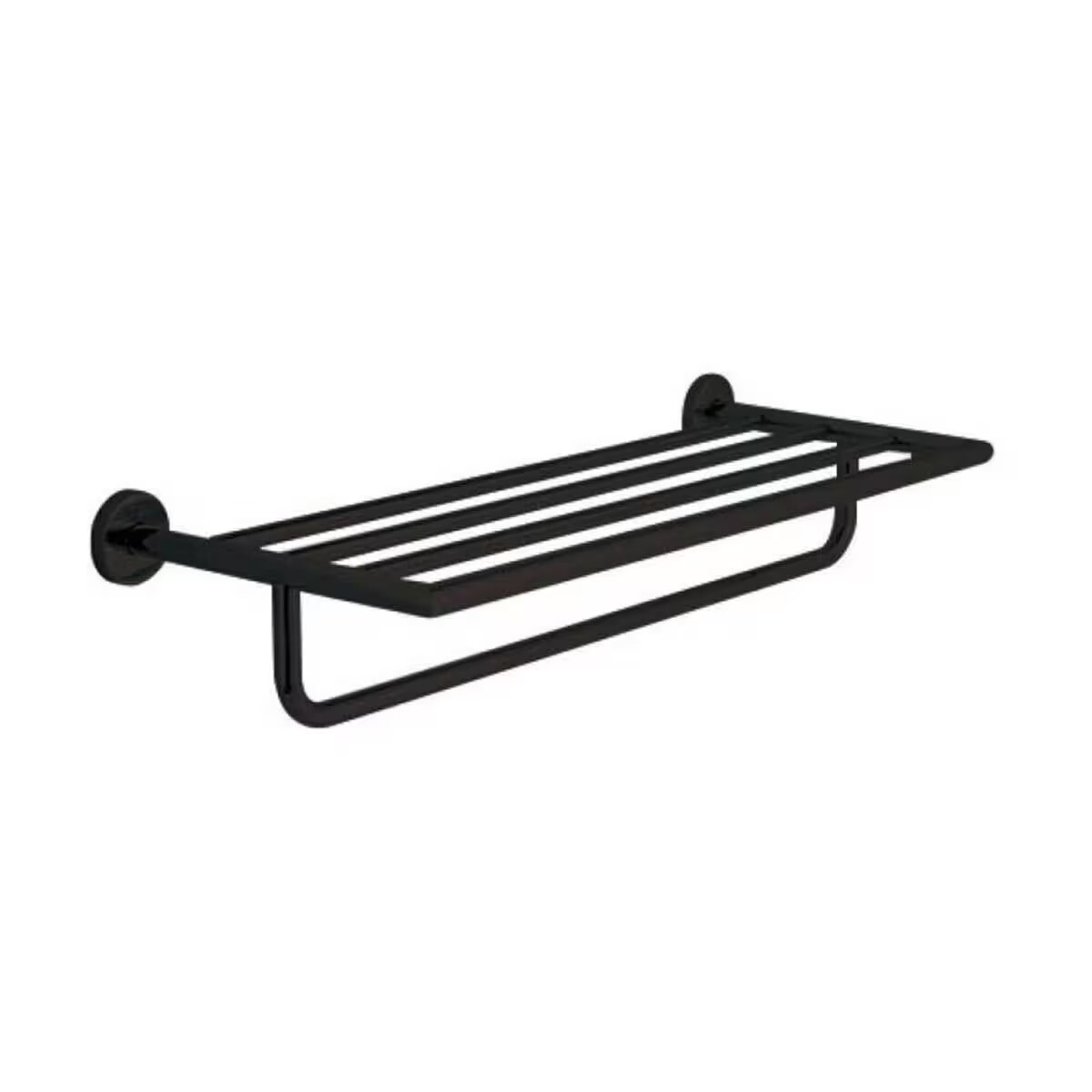 Toallero Repisa Recto Hotel Negro Mate 60cm 
