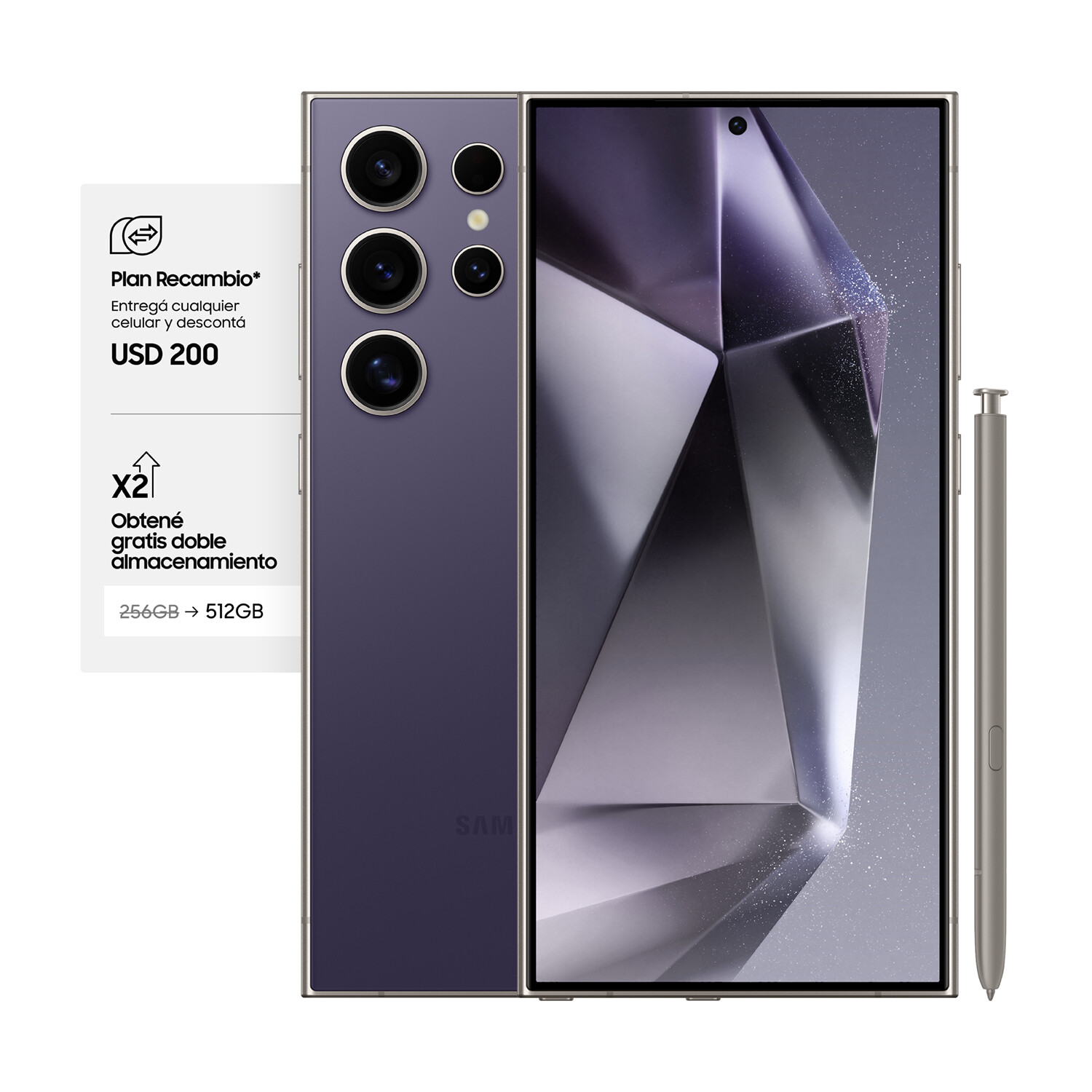 Samsung Galaxy S24 Ultra 5G 512GB / 12GB RAM SM-S928B Dual SIM - Violeta —  Cover company