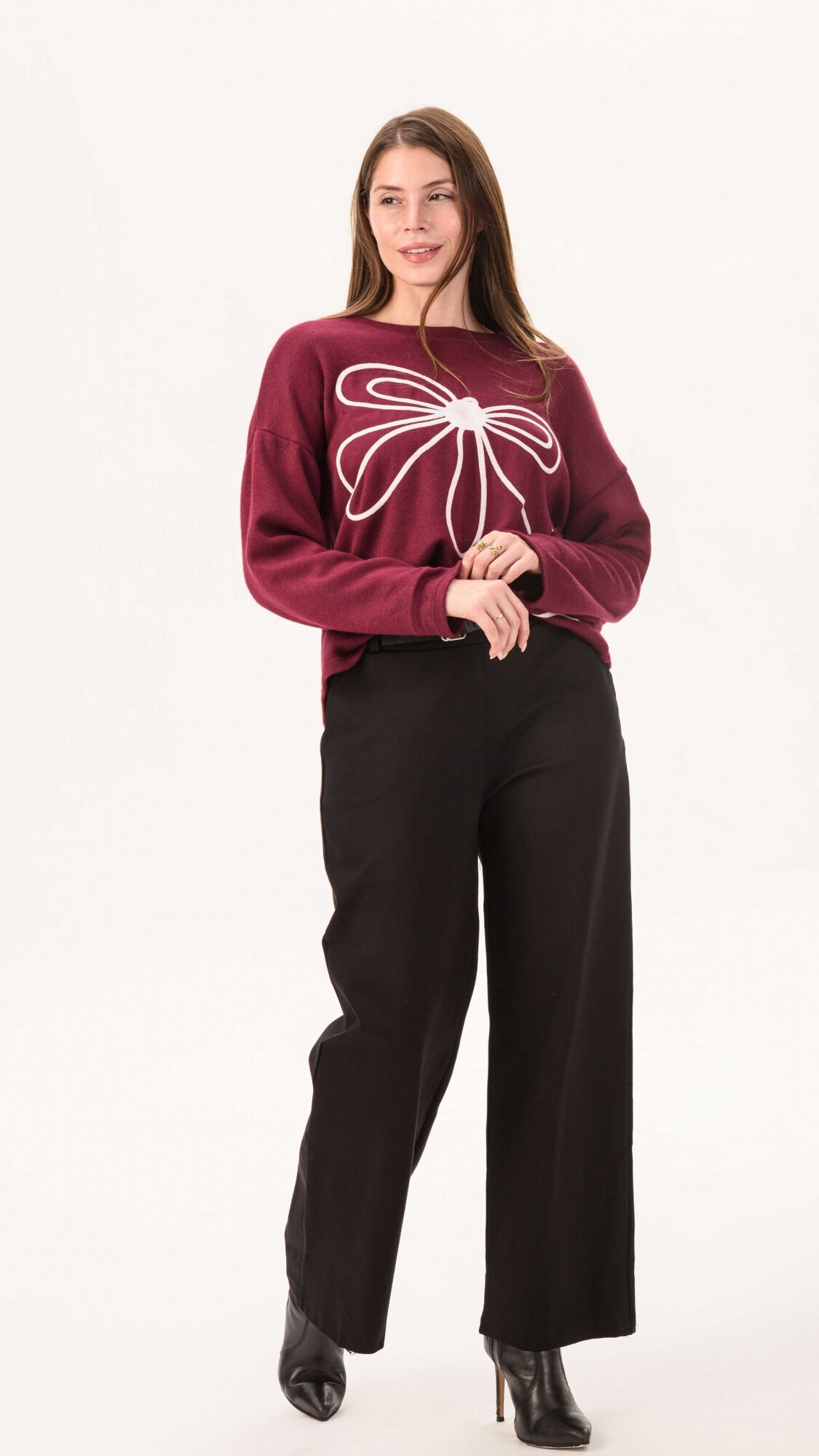 Sweater aurora bordo