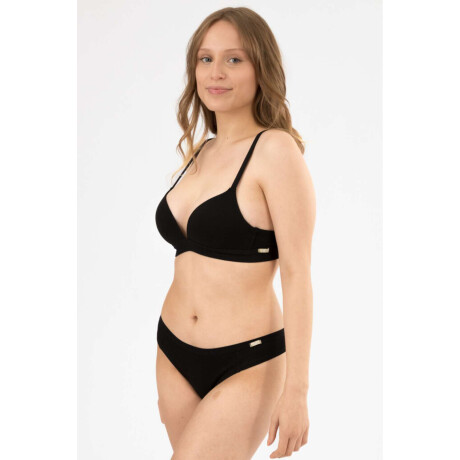 Soutien triangulo preformado cotton copa b Negro