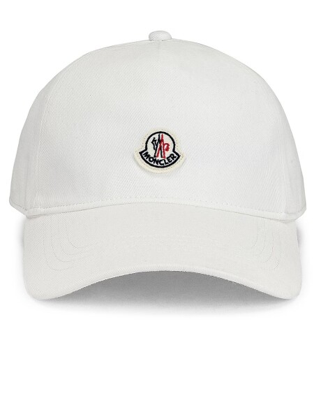 Moncler -Gorro con visera de algodón Blanco