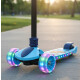 Monopatín Infantil3 Ruedas Para Niños Con Luces y Sonido Celeste