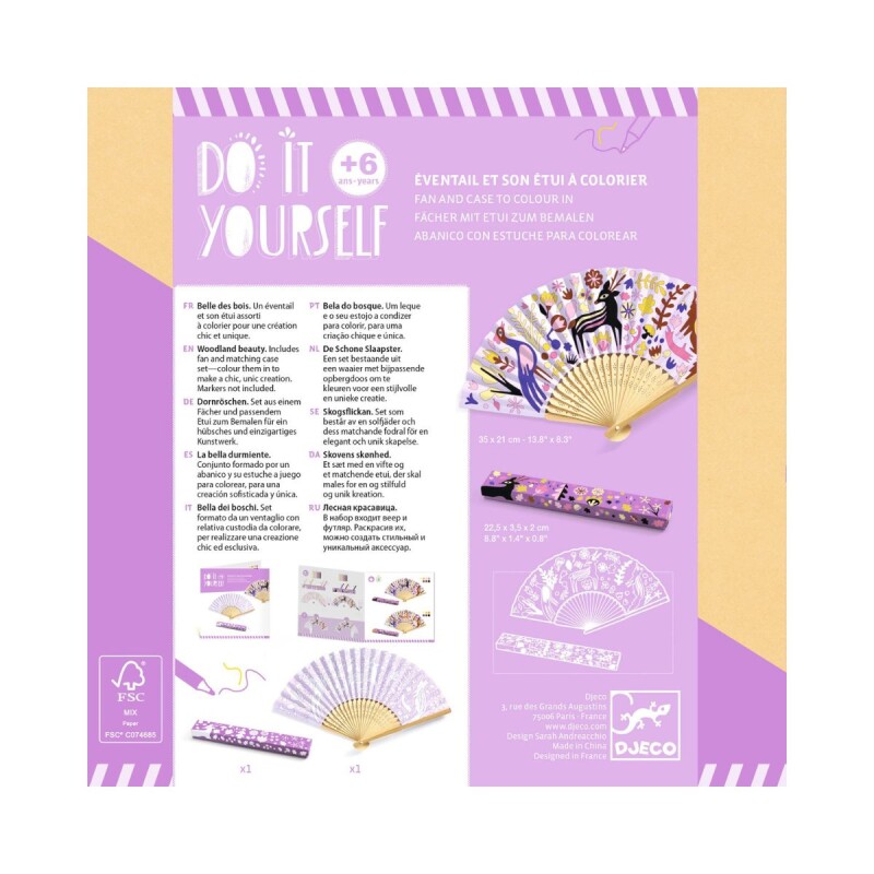 Set de manualidades para hacer abanicos Do it yourself Djeco 6+ Set De Manualidades Para Hacer Abanicos Do It Yourself Djeco 6+