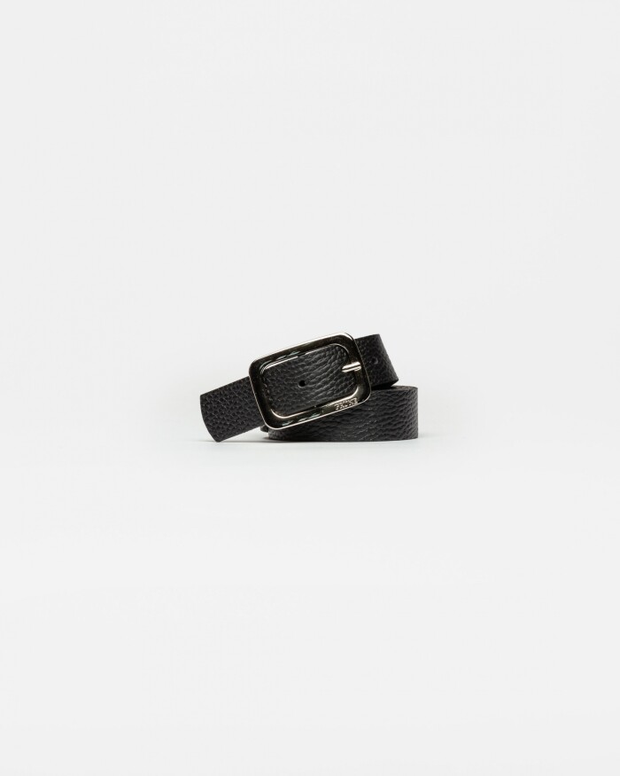 Cinturon Santorini en cuero graneado Negro