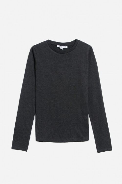 Remera cuello redondo GRIS OSCURO