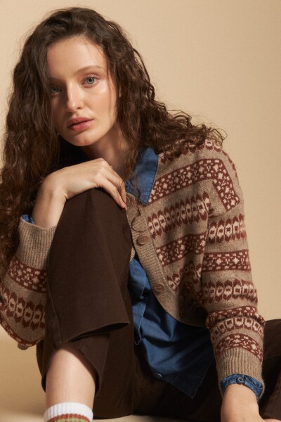 CARDIGAN FAUSTA Tostado