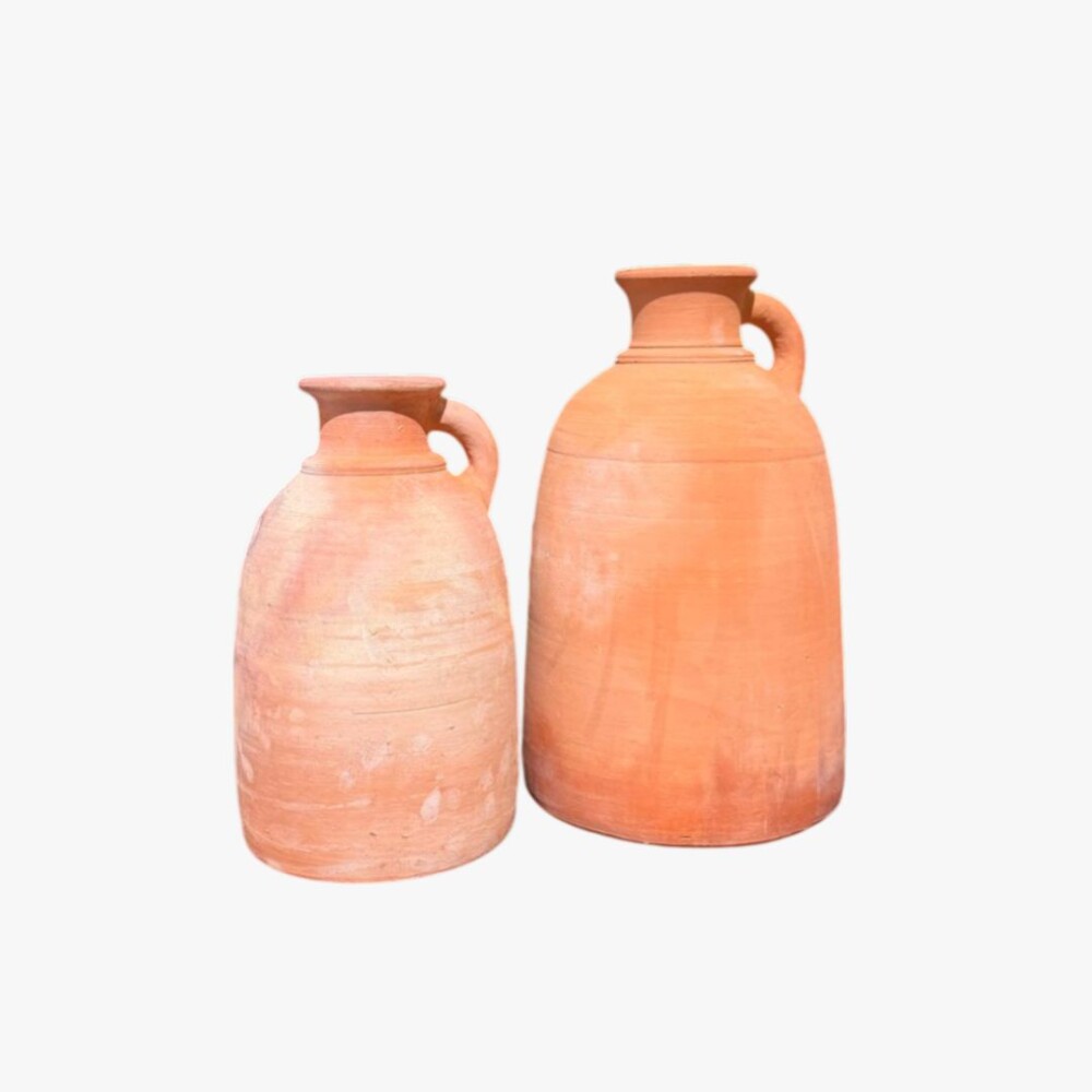 Set 2 jarrones de barro de la India Set 2 jarrones de barro de la India