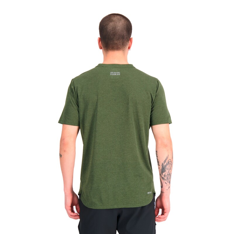 Camiseta Impact Run Sleeve de Hombre Verde