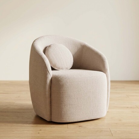 BUTACA GIRATORIA TELA NATURAL-BEIGE PARIS BEIGE