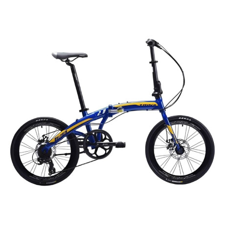 Bicicleta Trinx plegable Dolphin2.0 Rodado 20 Azul/blanco/anaranjado