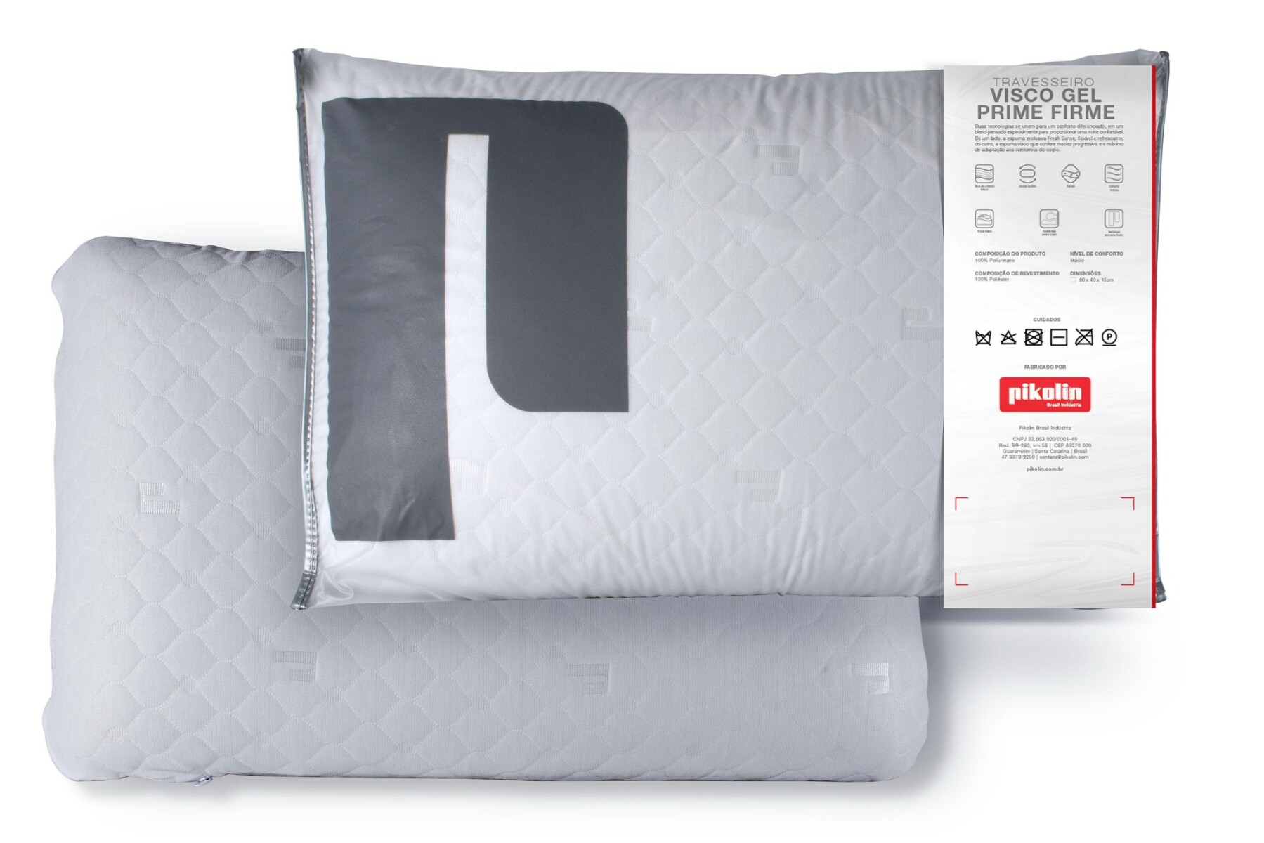 Visco Bolha - ALMOHADA VISCO PRIME FIRME BOLHA 85X32X13CM 