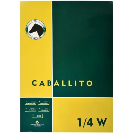 BLOCK 1/4 CABALLITO 50X35 10 HOJAS 100GR Q10 BLOCK 1/4 CABALLITO 50X35 10 HOJAS 100GR Q10