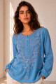 BLUSA INDI CELESTE