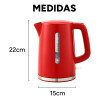 Jarra Eléctrica Marvo Modelo HWH-082 1,7lt Rojo