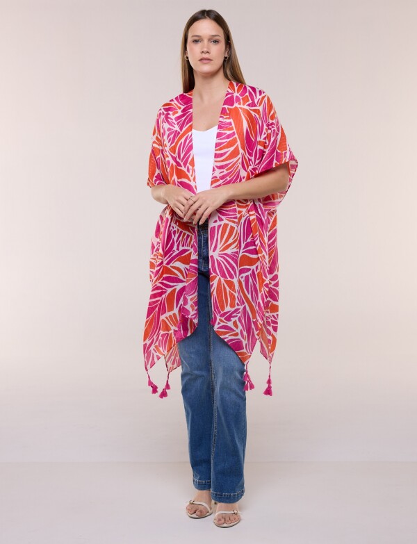 Kimono Print MULTI/FUCSIA