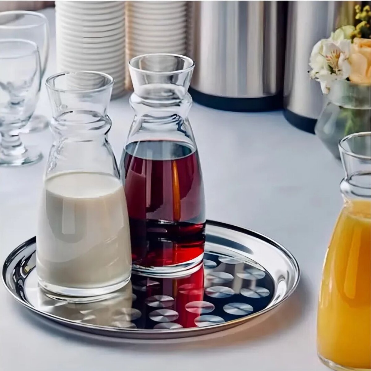 BANDEJA REDONDA ACERO INOXIDABLE 40CM 