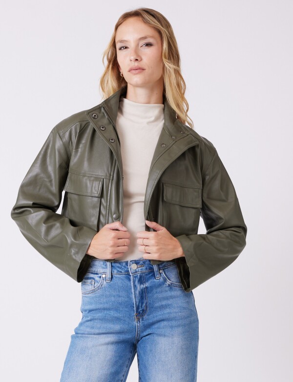 Chaqueta Eco Cuero OLIVA