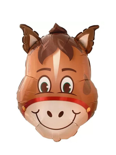 GLOBO CABALLO 45 CM MARRON