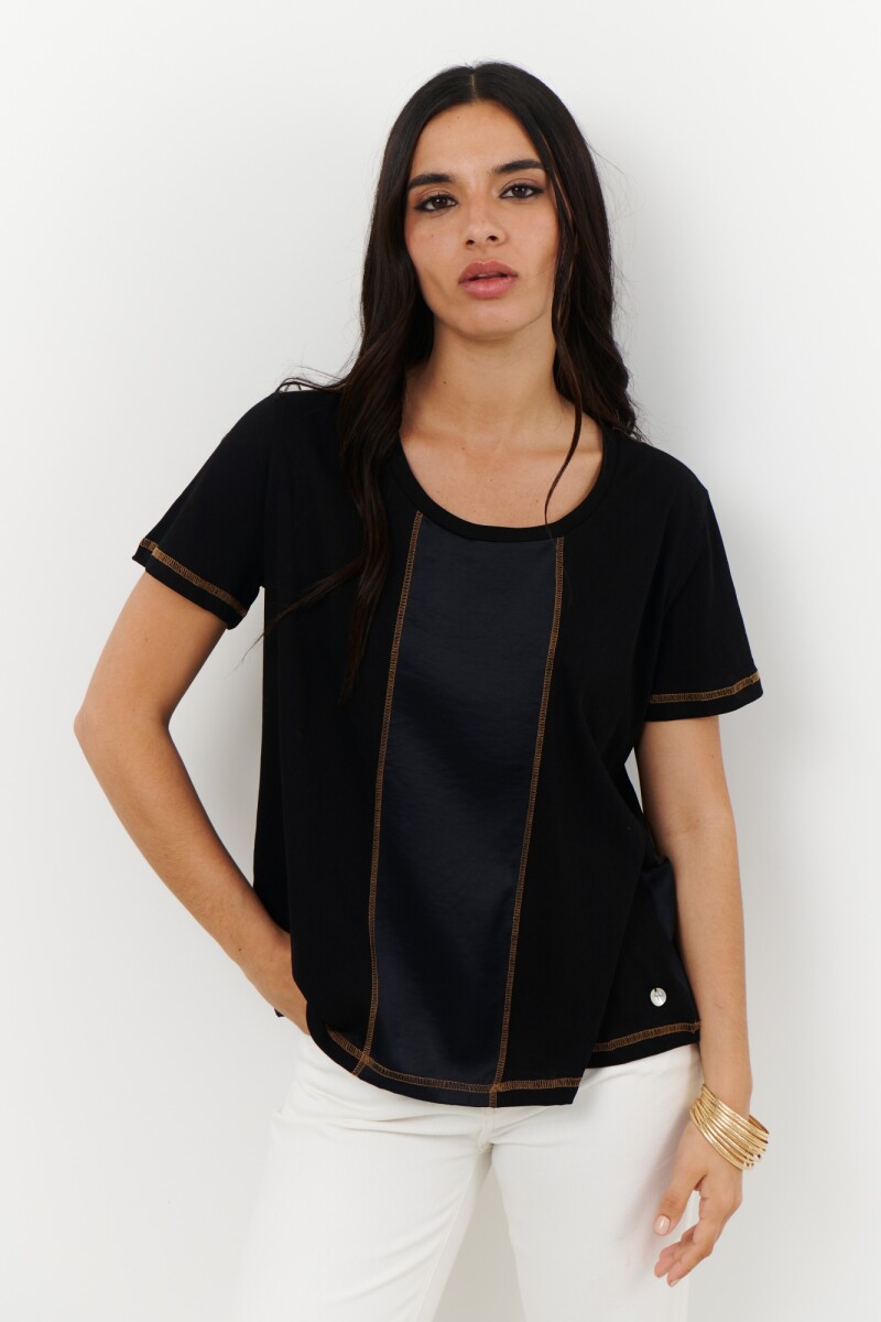 REMERA SATEN NEGRO