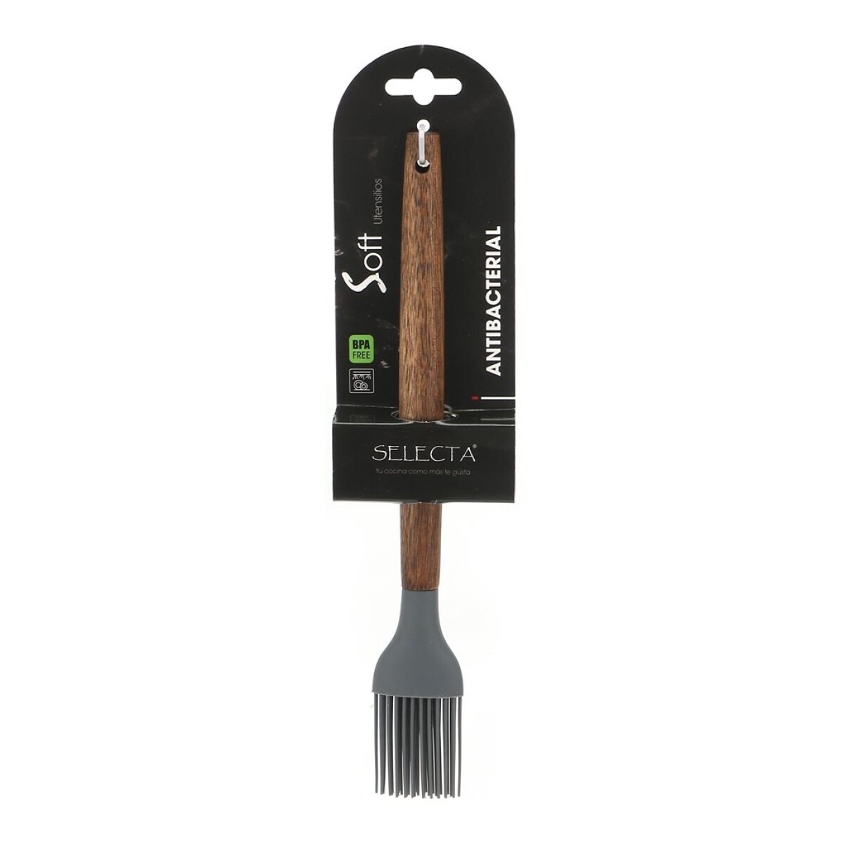 PINCEL SILICONA 27CM MANGO ACACIA GRIS 